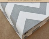 PRE-ORDER...Baby Book (Pregnancy - 5 years) - Grey and White Chevron  (134 designed journaling pages & personalization with every album)