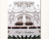 New Orleans Photograph 8"x10" Art Print. Hotel Monteleone French Quarter Louisiana Black White.