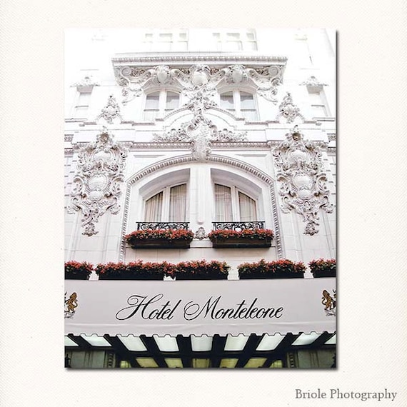 New Orleans Photograph 8"x10" Art Print. Hotel Monteleone French Quarter Louisiana Black White.