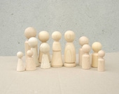 super large family of 12 members - Peg Dolls - Waldorf Children toys, Wedding party favors