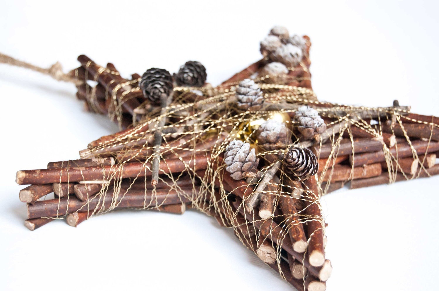 Rustic Christmas decoration - Star wall hanging Holiday decor