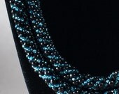 Black & Blue Russian Spiral Necklace