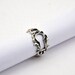 Sterling Silver Victorian Keyhole Adjustable Ring Escutcheon - Gwen Delicious Jewelry Design