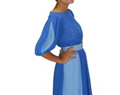 SALE - Vintage Dress  Two Tone Color Blocking