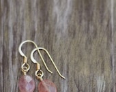 PRE SALE Sunstone Gemstone Earrings- 14k Gold Fill or Argentium Sterling Silver