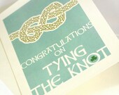 PACK  OF 5 Tying the Knot Wedding Card