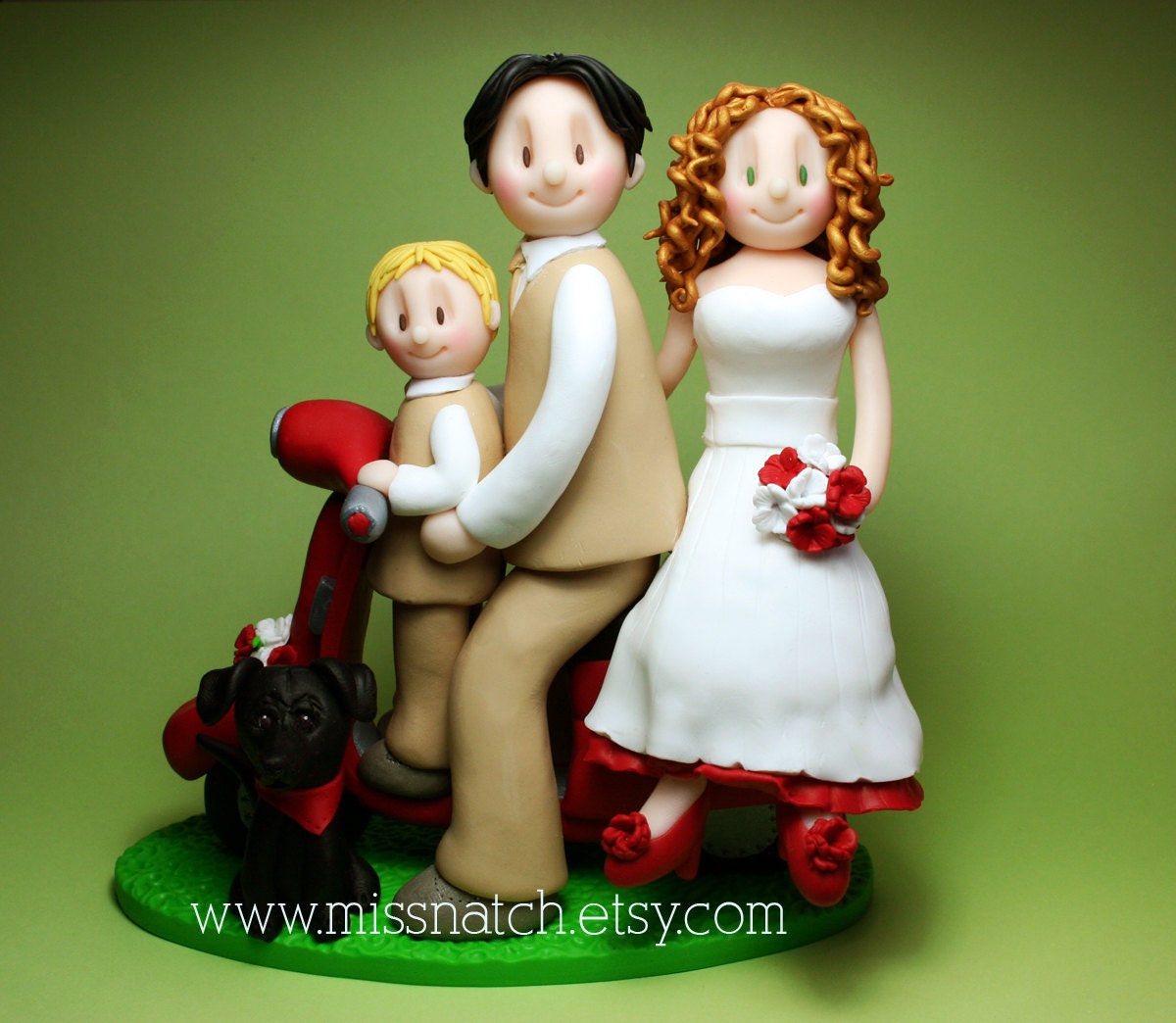 DEPOSIT - Vespa Motorbike Wedding Cake Topper Il_170x135