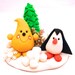 Snow Friends Parker StoryBook Scene - Twelve Days of Christmas Polymer Clay Character Figure