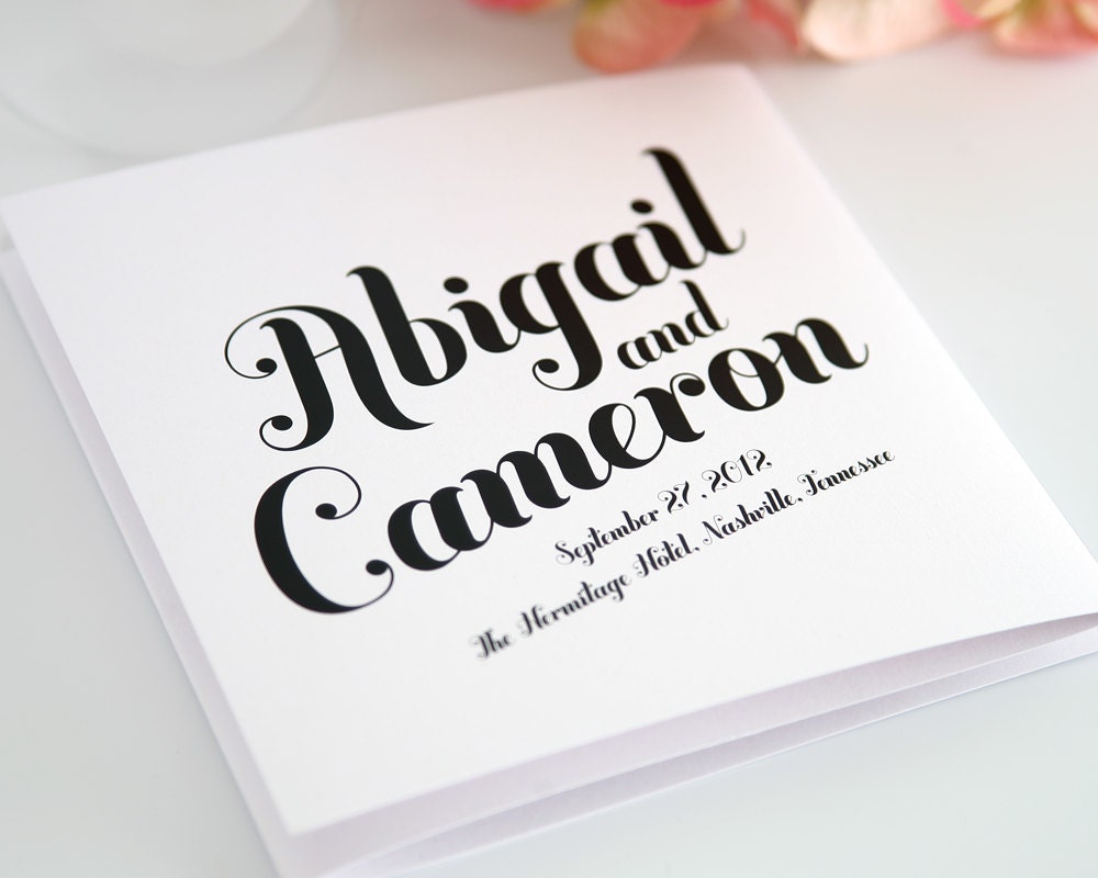 Wedding Program, Wedding Programs, Cute, Vintage, Whimsical Wedding Programs, Sweet Script Design -  Purchase this Deposit to Get Started
