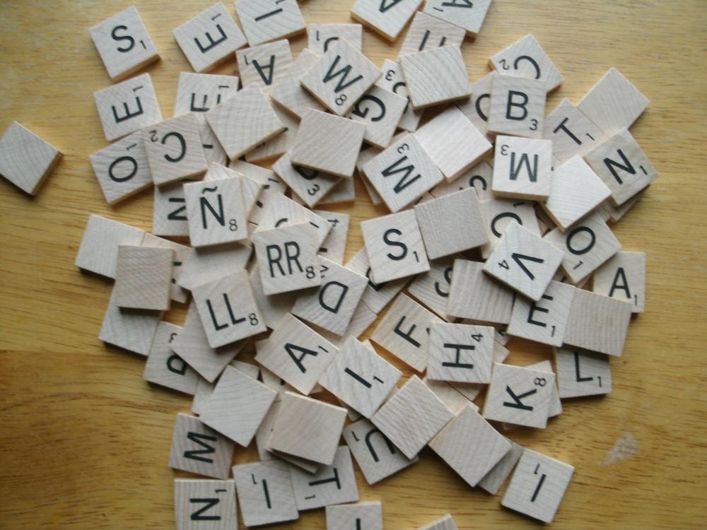 Spanish Scrabble Tiles Full set of 103