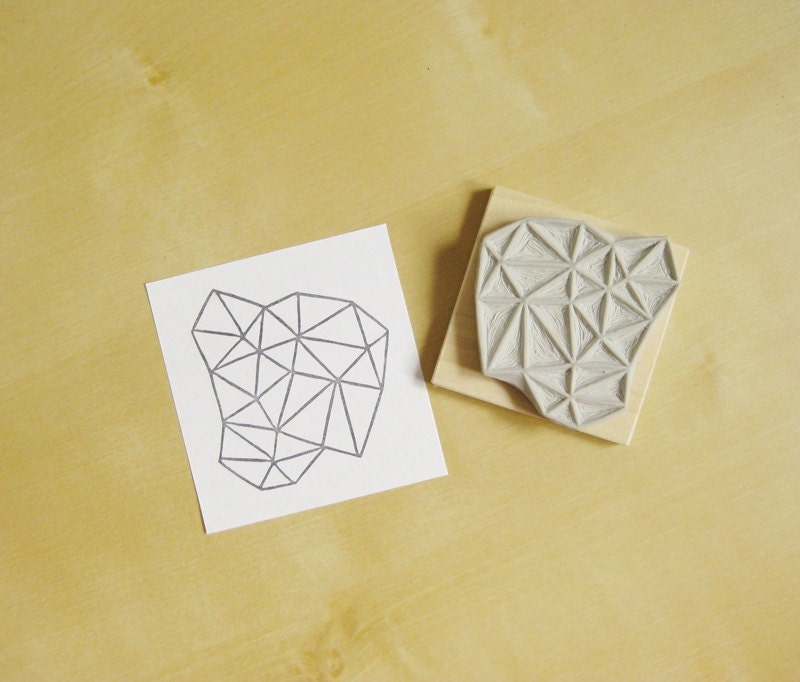 Crystal Configuration 40 - Hand Carved Stamp