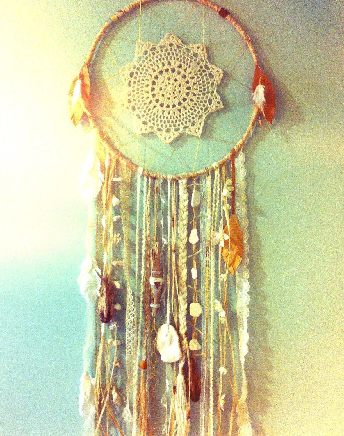 CUSTOM ORDER 14 inch Sea Dreamer Mermaid Dreamcatcher similar to shown, your choice