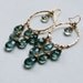 Great Water Hoops - XL Moss Aquamarine, Green Amethyst, Handmade 14K Gold Filled Earrings