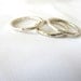Hammered stacking rings, fine silver set of three, artisan silver rings