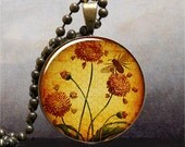 Honey Bee Garden pendant, honey bee necklace charm, honey bee jewelry, honeybee necklace