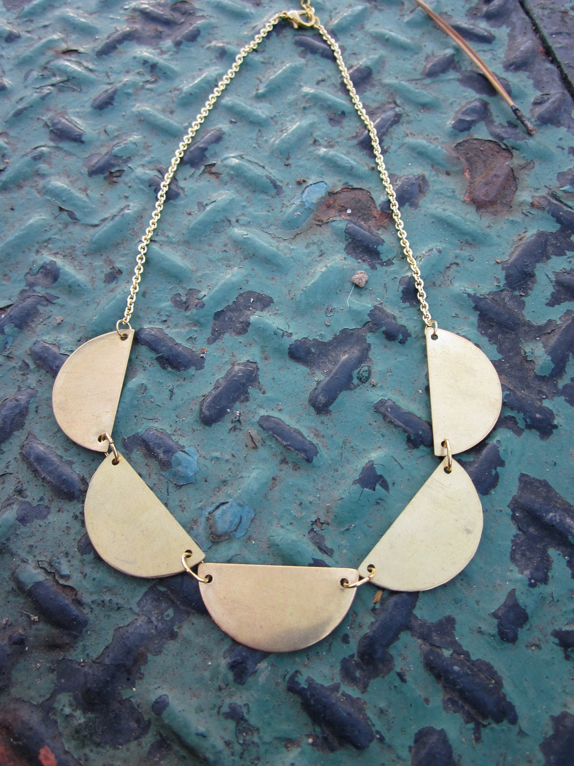 Brass Scallop Necklace