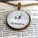 My Dreams in Music Pendant Necklace Words and Music Handmade in Cornwall
