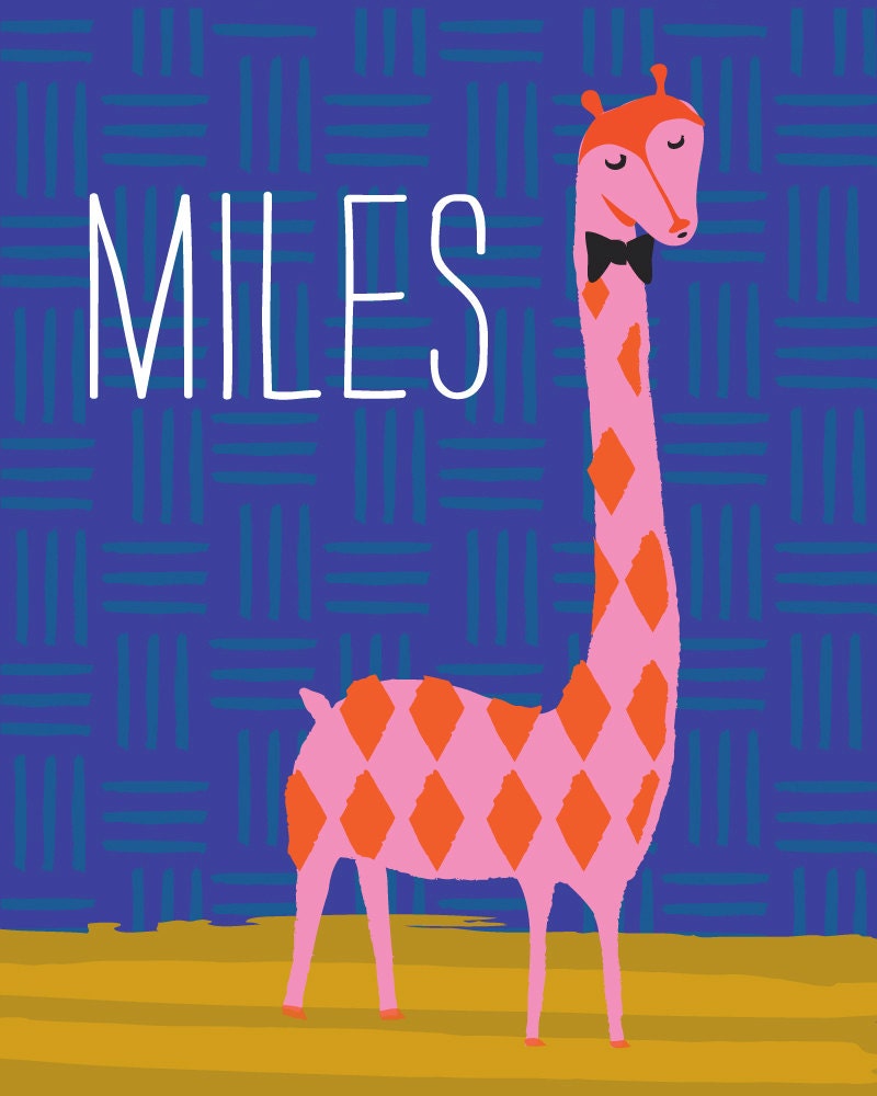 Giraffe Art Print - Personalized (optional)