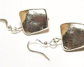 on Vacation / Exquisite Sterling Silver Nugget Earrings. Simple Modern Minimalist Earrings. High Fashion. Handmade in Canada. TAGT