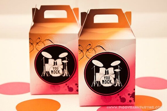 ROCK STAR Favor Box (Set of 10) Il_570xn