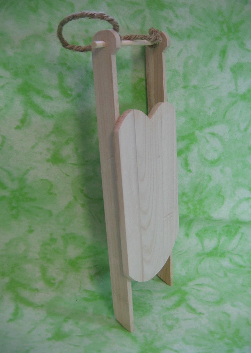 Wood Sled, 11 inches Long and 4 inches Wide, Unfinished Wood, Craft Supply, Painting Supply, DIY