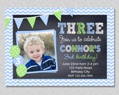 Chalkboard Chevron Boys Birthday Party Invitation Il_170x135