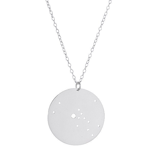Sterling Silver Taurus Constellation Pendant Necklace