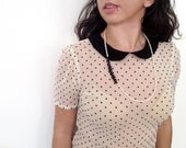 chic glamour, minimalistic, elegant, glam, fresh water pearls, flower necklace  nO 201 ''sea anemones in black between fresh-water pearls''