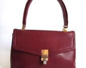 Burgundy 60s Purse size small