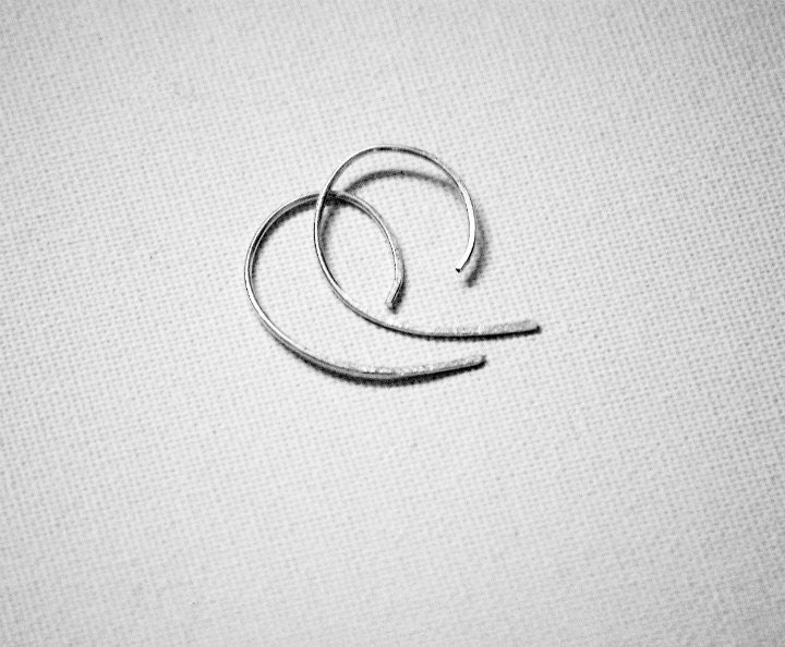 Minimalist Sterling Silver Earrings Hammered Textured Handmade Gift for Her