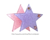Pink Purple Glitter Star Ring