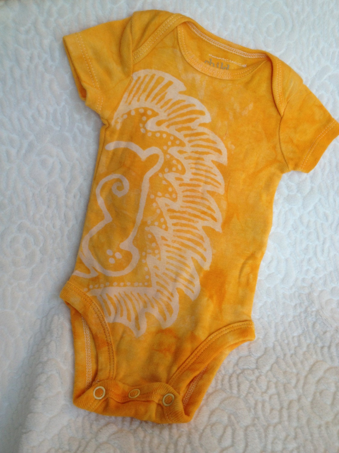 Lion Baby Batik Tie Dyed Bodysuit, Size 6-9 mos