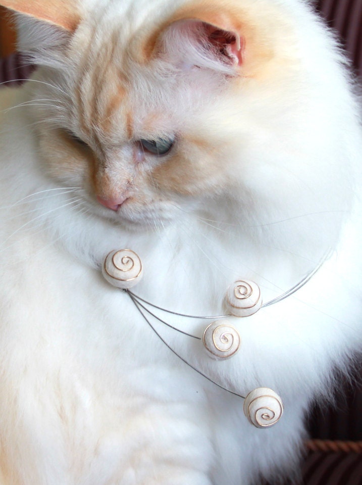 Cat Hair necklace SPIRAL OUT