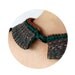 Crochet & felt collar - Crochet green cotton, gray felt fabric and handmade stitches. - SAMPLE