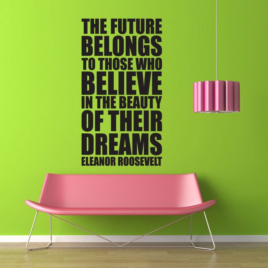 Beauty of Dreams - Vinyl Wall Decal Sticker Art - Large - Typography Wall Art