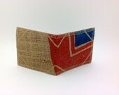 Mens Vegan Wallet, Womens Vegan Wallet,Upcycled Burlap Wallet- Minimalist Wallet, Burlap Wallet, Made From Coffee Bean Sacks-Ready to ship -