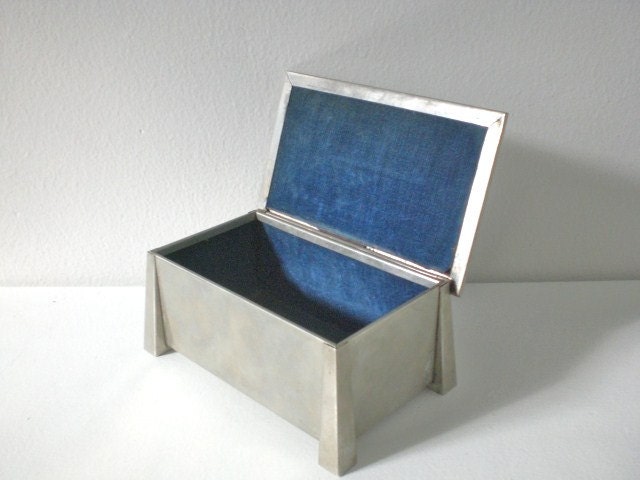 Vintage Nickel Silver Cigarette Box Liggett and Myers