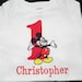 Mickey Mouse Birthday Onesie - Personalized Boys Mickey Mouse Shirt