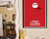 Asylum of the Daleks // Doctor Who Poster // 11x17 Minimalist Geek Art Print