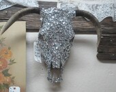 Rhinestone Cow Bull Longhorn Skull