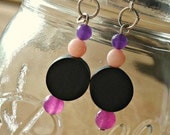 pretties for your ears // purple, peach, magenta & black disc