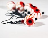 OOAK Eyeball Earring with Lamp work dangle earring