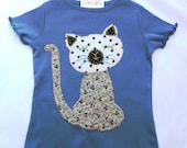 Kitty Kat short sleeves Tshirt Size 2 -4- 5 years (Ready To Ship)