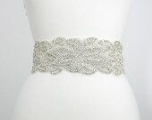 Bridal  wedding dress sash- 3" Glamboyant  Princess