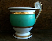 Antique English Green Chocolate Cup
