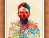 PARANOID ANDROID (Thom Yorke of Radiohead) 8x10" Digital Illustration High Gloss Print by MOPS