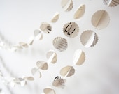Paper circle garland bunting double layer recycled book 12ft wedding garland party photo booth home decor bridal baby shower nursery kids