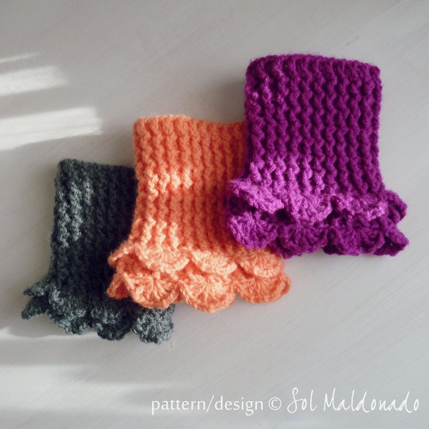 Boot Socks Pattern Crochet PDF - Winter Accessory crochet - Lucy Leg Warmers, boot socks, boot topper, boot cuff -  PHOTO tutorial