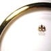 Vintage Glassware Serving 2 Platters 14K gold band Italy