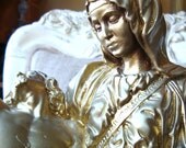 Vintage Italian Pieta Plaster Hallmarked
